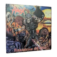 SIGNED Hirax Assassin's Of War EP BLUE Swirl Vinyl LP Deep Six Records Thrash