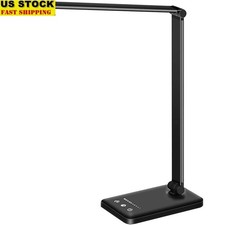 LED Desk Lamp Touch Control 5 Brightness Levels USB Charge Eco Friendly 50000hr