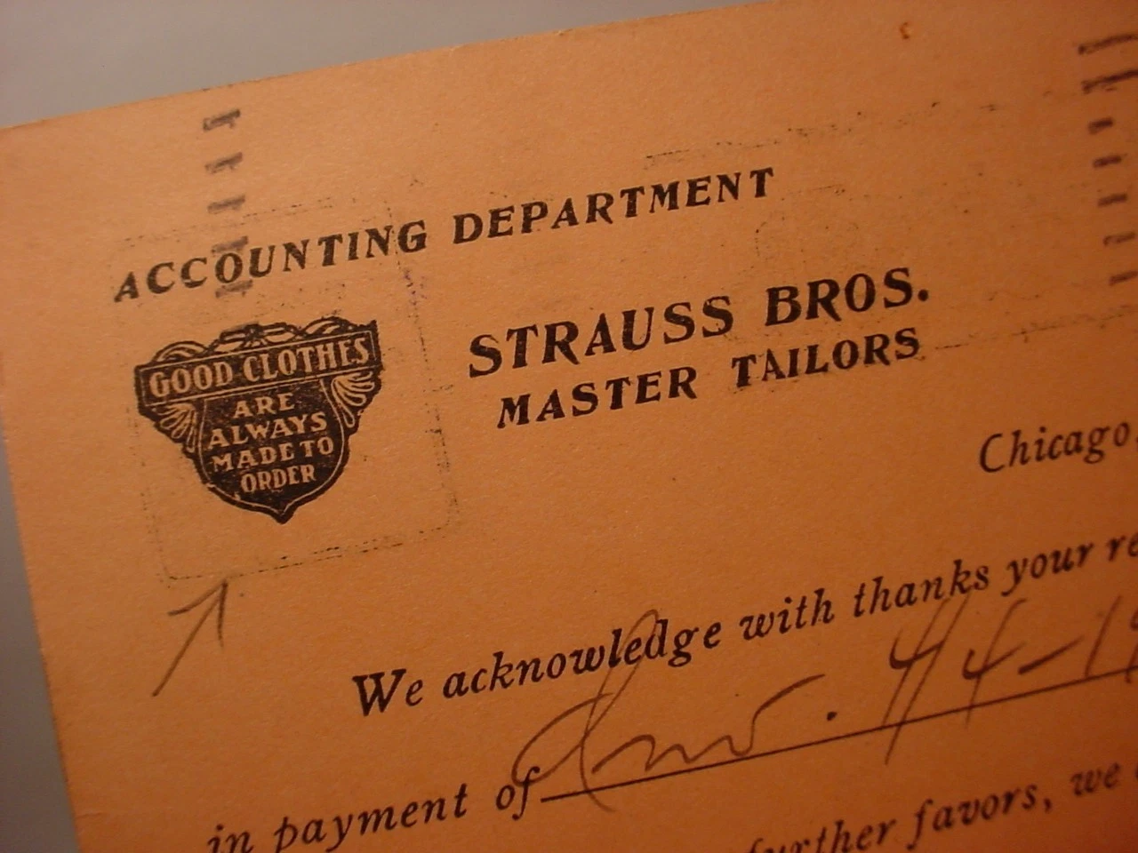 vintage 1907 Levi Strauss Clothes advertising business POSTCARD jeans overalls