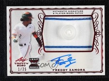 2020 Leaf Trinity Patch Auto Red 1/25 Freddy Zamora #PA-FZ1 Patch Auto 7ba