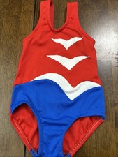 Vintage Retro CHILDS CATALINA BATHING SUIT Girls Toddlers Size 3 Red Blue White