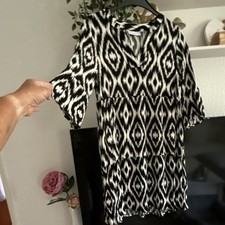Janina Damen Blusenkleid Gr. 38 kurz 3/4-Ärm...