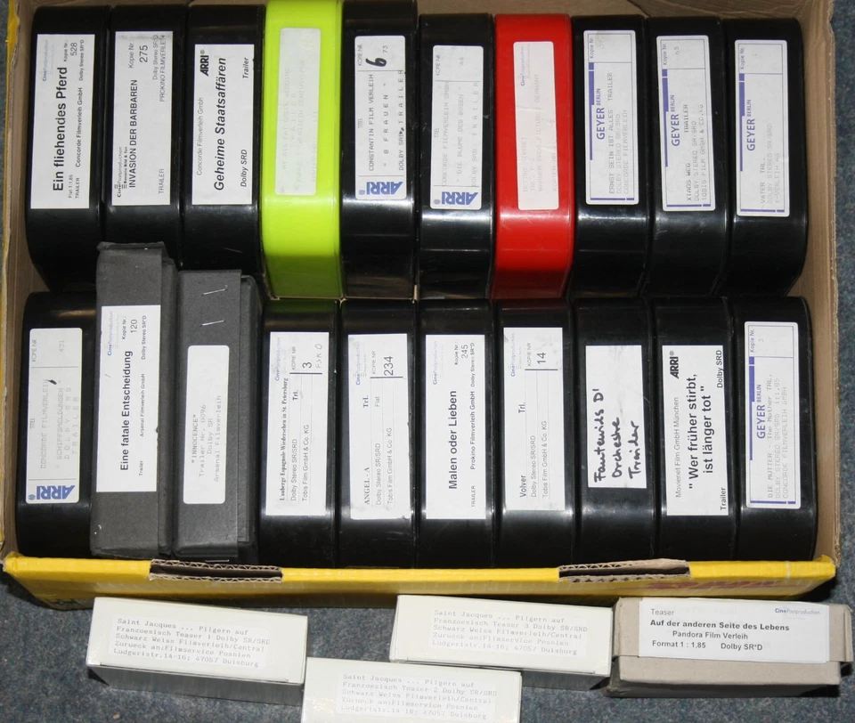 35mm-Filmtrailer Konvolut Kinowerbung diverse Arthouse-Filme 2000–2007 Lot #CP08