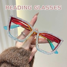 1PC Diamond Inlaid Reading Glasses Party Cat Eye Eyewear for Wom