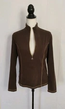 Goode Rider Equestrian Horsebit 1/4 Zip Long Sleeve Slim Fit-Medium