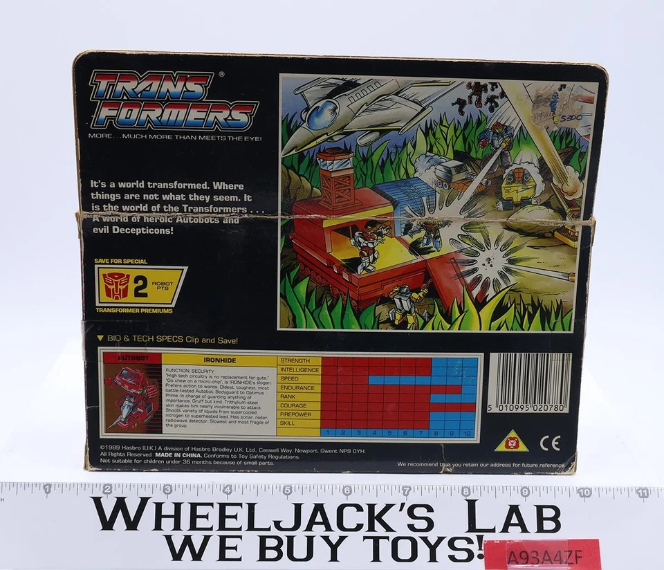 Figura de acción Hasbro Ironhide G1 Transformers Classic Heroes 1989 cinta sellada Foto 3 de 4