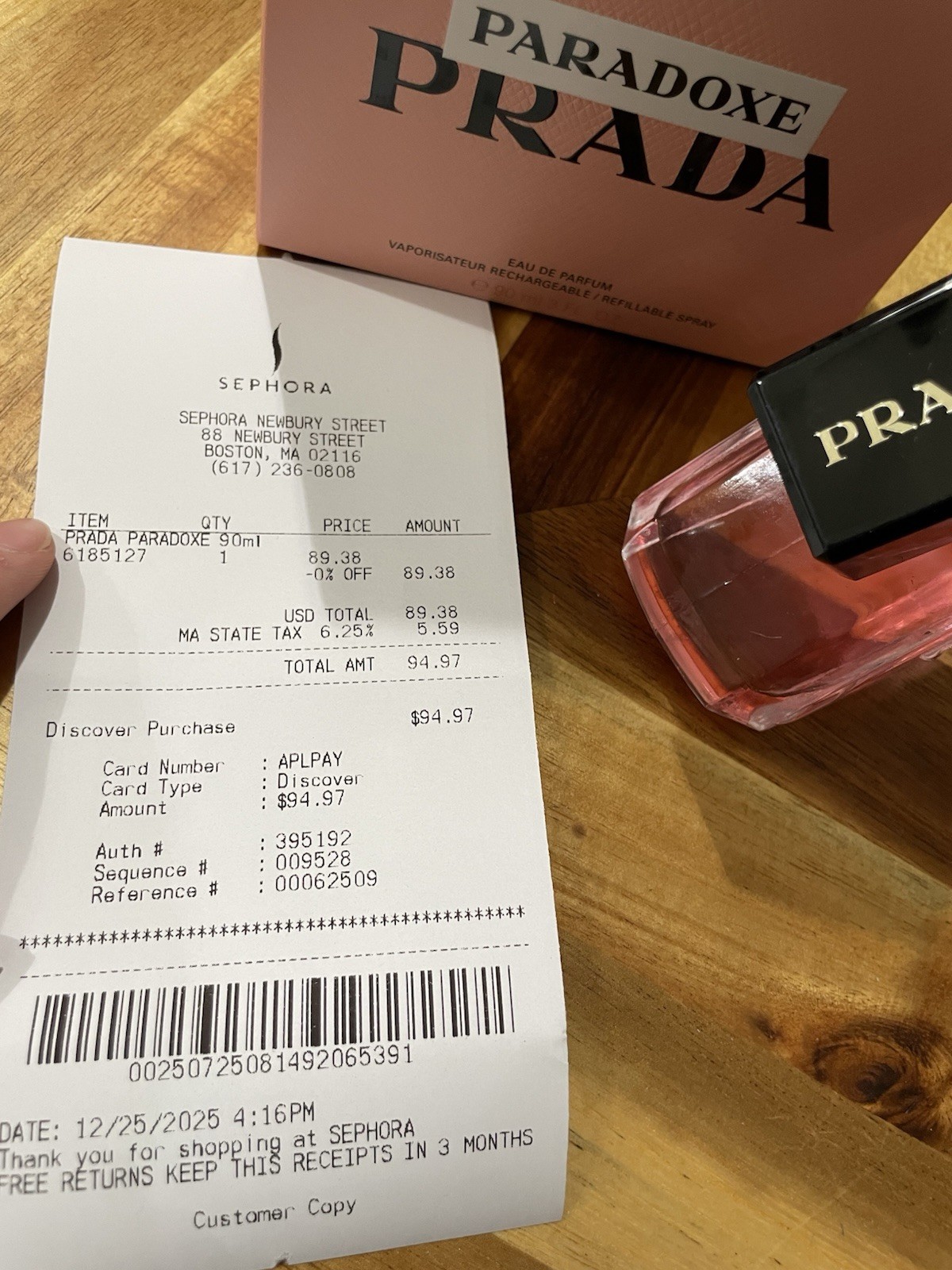 PRADA Paradoxe Eau de Parfum Refillable Spray 90ml 3 fl. oz. thumbnail 4