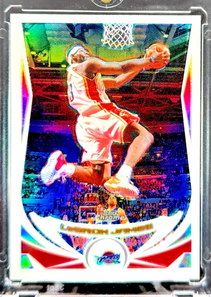 🔥2004-2005 LEBRON JAMES TOPPS CHROME REFRACTOR #23 HOLO 2nd YEAR ROOKIE SSP