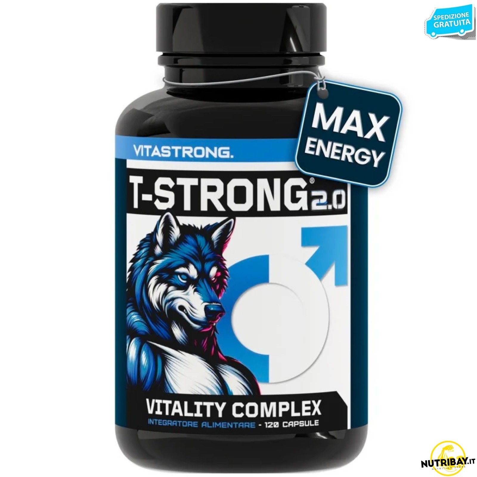 Vitastrong T-Strong 2.0 - 120 caps Tonico adattogeno maschile
