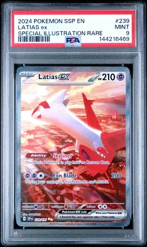 Pokemon Latias Ex Surging Sparks Special Illustration Rare #239 PSA 9 Mint