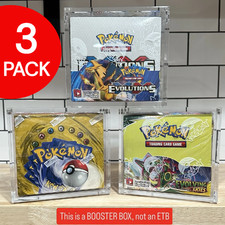 Pokemon Magnetic Booster Box Acrylic Case Pok mon Card Protective Display NEW