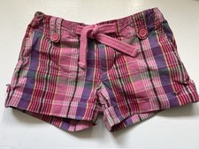 GapKids Girls Pink Plaid Madras Shorts Size 7 Great Condition