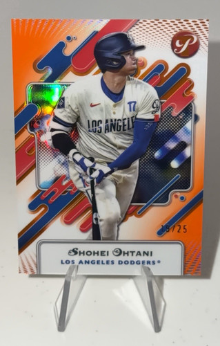 2025 Topps Pristine Shohei Ohtani Orange Refractor /25 #160 Los Angeles Dodgers