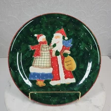 Noble Excellence Santa Mates Dinner Plate 11" Christmas Holiday Retired New