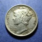 1923 Mercury Dime  Ch. XF+