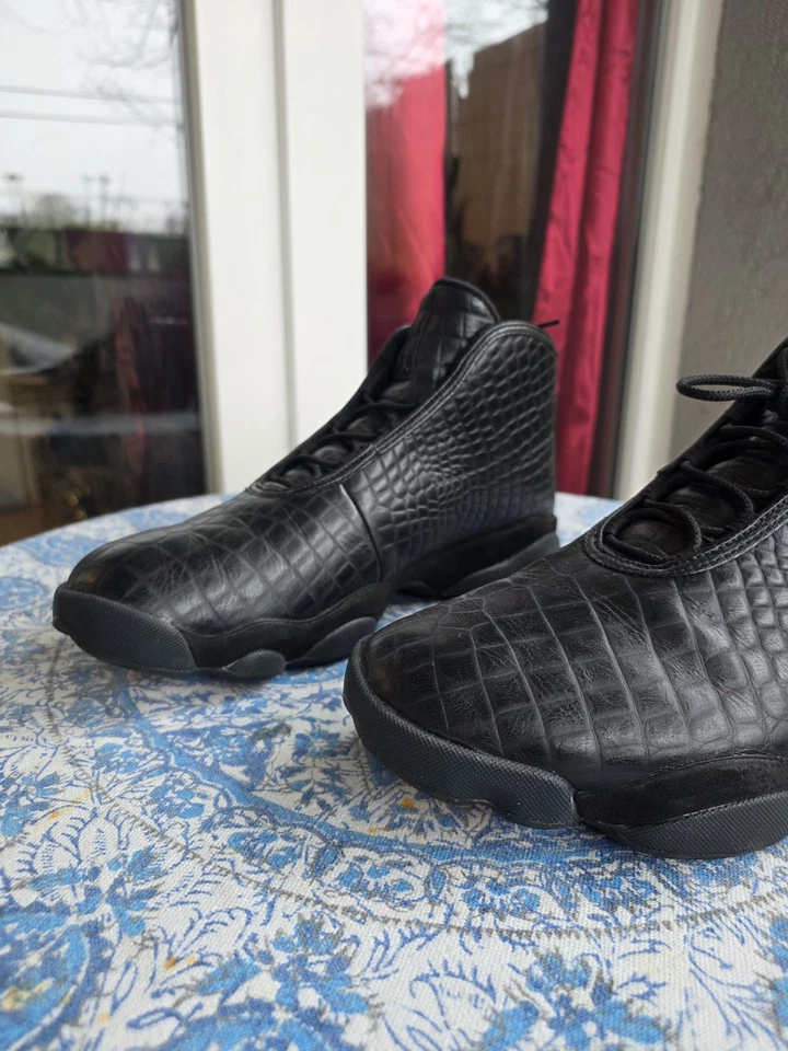 Air Jordan Horizon Premium Black Croc RARE 2016 excellent état taille 45 us 11 - Photo 2/4