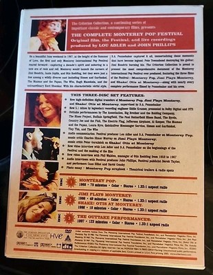 The Complete Monterey Pop Festival DVD Box Set (3 DVDs) | eBay