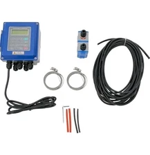 Ultrasonic Flow Meter Flowmeter Liquid Flow Meter IP67 with Clamp-on Transducers