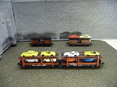 Arnold Rapido N 0499  Autotransportwagen Trix 13533  Ajutotransportwagen  3er Se