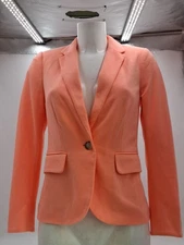 Joules Mollie Lined Jersey Blazer Jacket Fluorescent Orange Womens UK 6 New