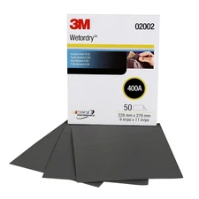 3M 02002 Wetordry 9 in x 11 in 400 Grit 413Q Abrasive Sanding Sheet (50/Box)