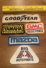 Lot 5 Vintage YAMAHA GMC GOODYEAR Embroidered Cloth Patches Hat Cap K Brand USA