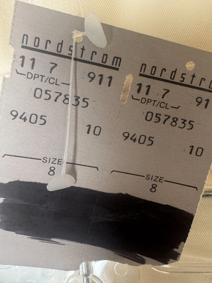 Women Vintage Cream Wool Dress Pants Size 8 now 4 26.5" inseam Marc D'Alcy 1980s - Image 3 of 4