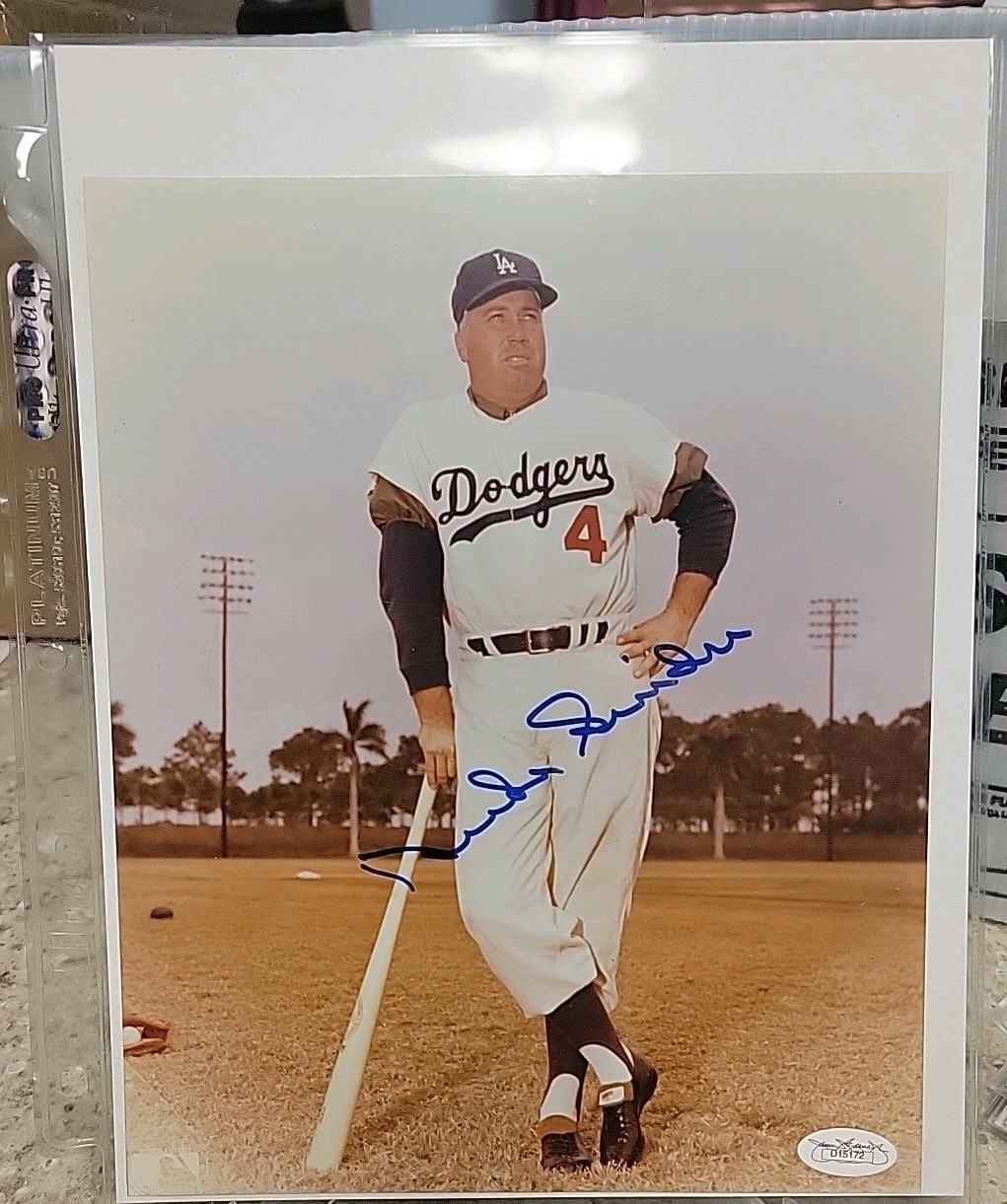 Red Schoendienst Autographed Signed St Louis Cardinals Duke Snider 8 x 10 Photograph Los Angeles Dodgers HOF Jsa 