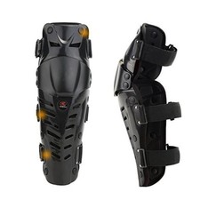1 Pair of Movable Knee Shin Guard Pads - Three Sections - 2Pcs Breathable Black