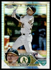 Cal Stevenson 2023 Topps Chrome #199 Prism Refractors Athletics Baseball Card