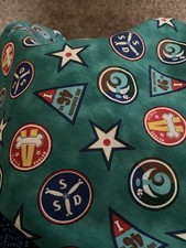 Scooby Doo Fabric With Symbols All Around New 1 Yd 33 Almost 2 Yards