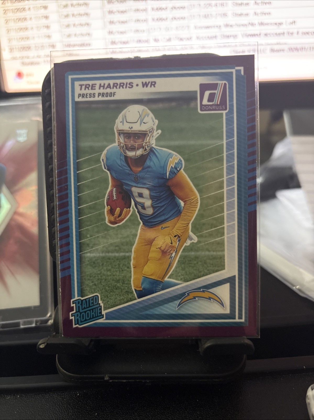 Tre Harris Rated Rookie Purple Press Proof 2025 Panini Donruss Football