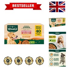 WINALOT Sunday Dinner Mixed in Gravy Wet Dog Food Pouches 40x100g 4.00 per kilo