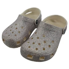 Crocs Classic Glitter Kids Clog Mystic Glitter 1 Little Kid (J1) Sparkle Light