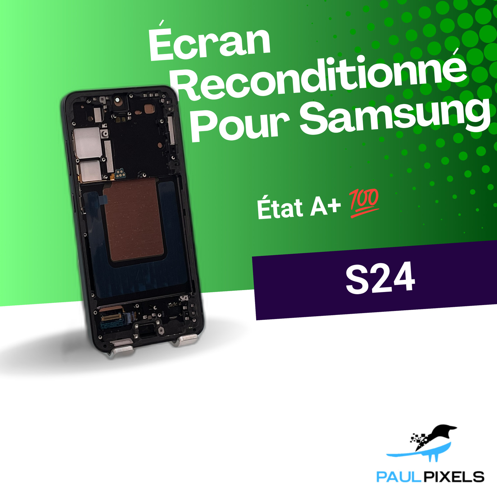 Écran Display OLED Remplacement Pour Samsung Galaxy S24 Reconditionné ✅