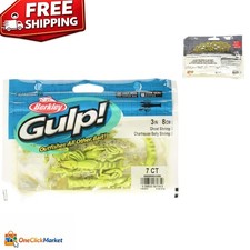 Next Gen Gulp! Saltwater Ghost Shrimp Baits - 3-Inch Lifelike Imitation, 7 Count