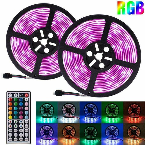 16.4-49.2FT 5050 Flexible LED Strip Light Waterproof SMD 44Keys Remote 12V Power - Picture 2 of 48