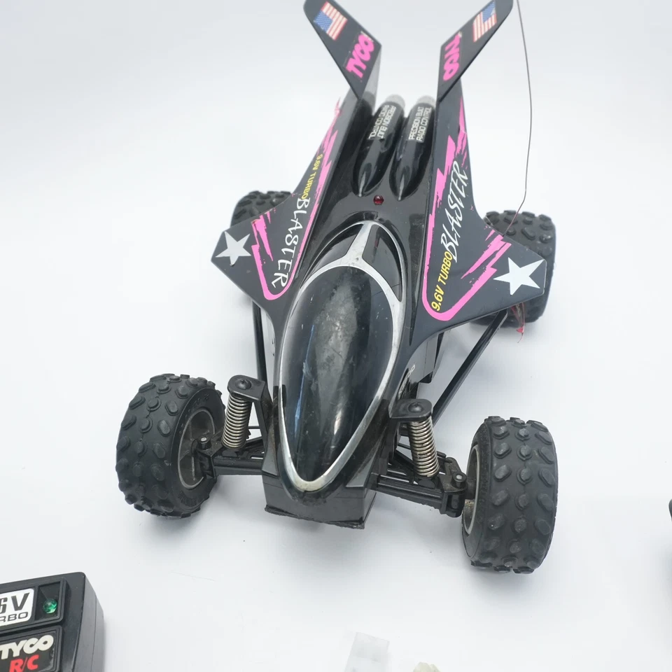 Tyco Blaster 9.6v Turbo Blaster Vintage RC Coche Buggy Radio Cabaña Foto 2 de 4