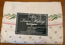 LAURA ASHLEY KING FLAT SHEET. COTTAGE SPRIG. RARE!