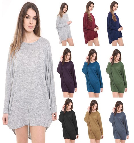 Long Sleeve Baggy Sweater Jumper Top 