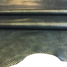 Green Leather Hide Snakeskin Embossed Thin Crafter Bookbinding Fabric Upholstery