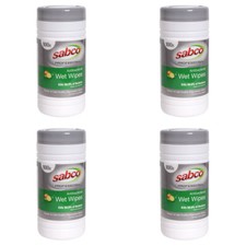 400pc Sabco Professional 21x22cm Antibacterial Wet Wipes Disposable Disinfectant