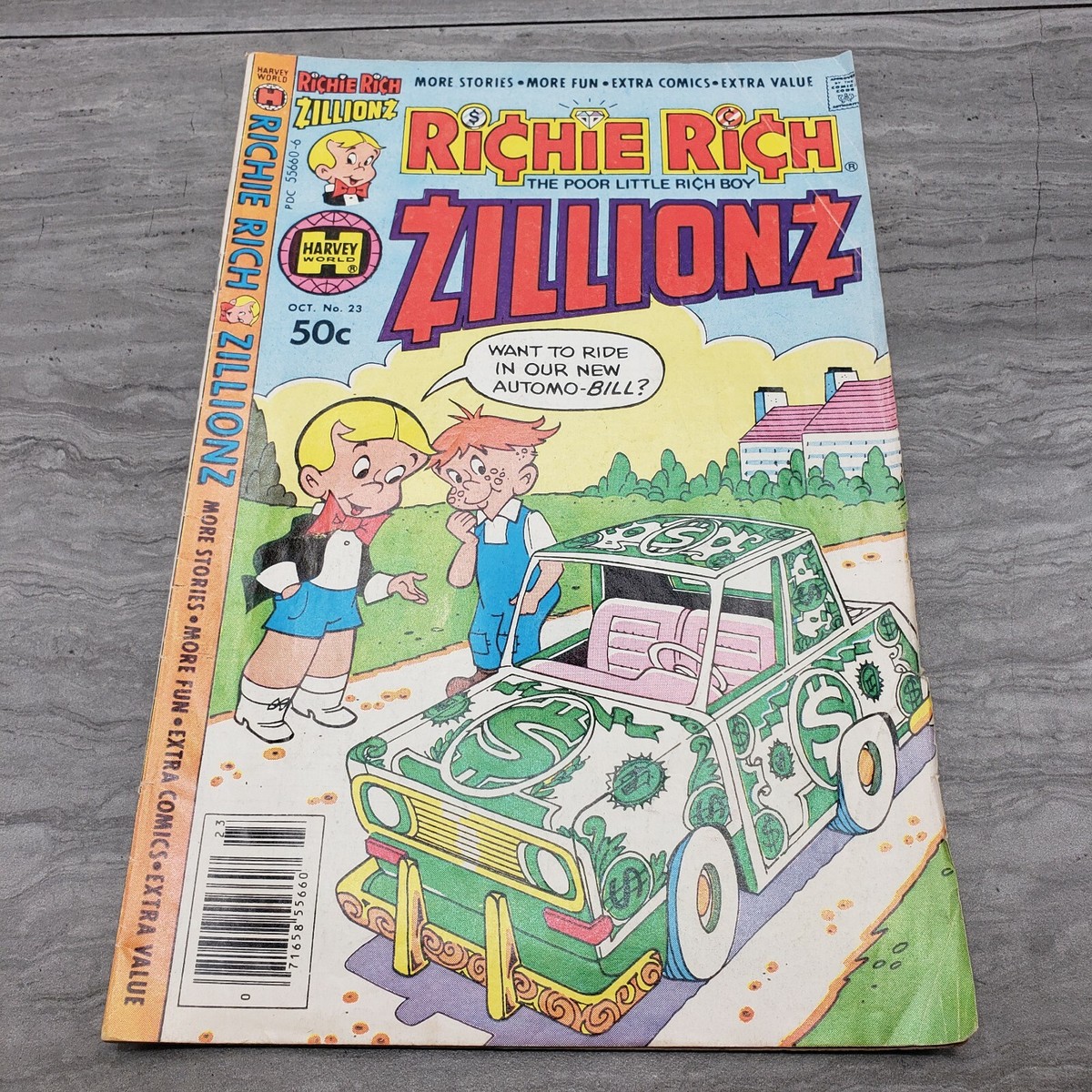 Richie Rich Zillions Zillionz #23 Vintage Harvey Cousin Nurvie