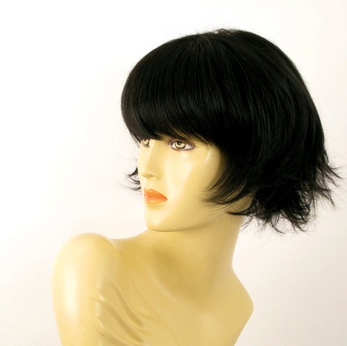 wig for women 100% natural hair black ref DIANA 1B PERUK - Picture 2 of 8