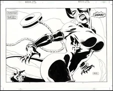 Batman Dark Victory #13 Double page splash Catwoman art by Tim Sale