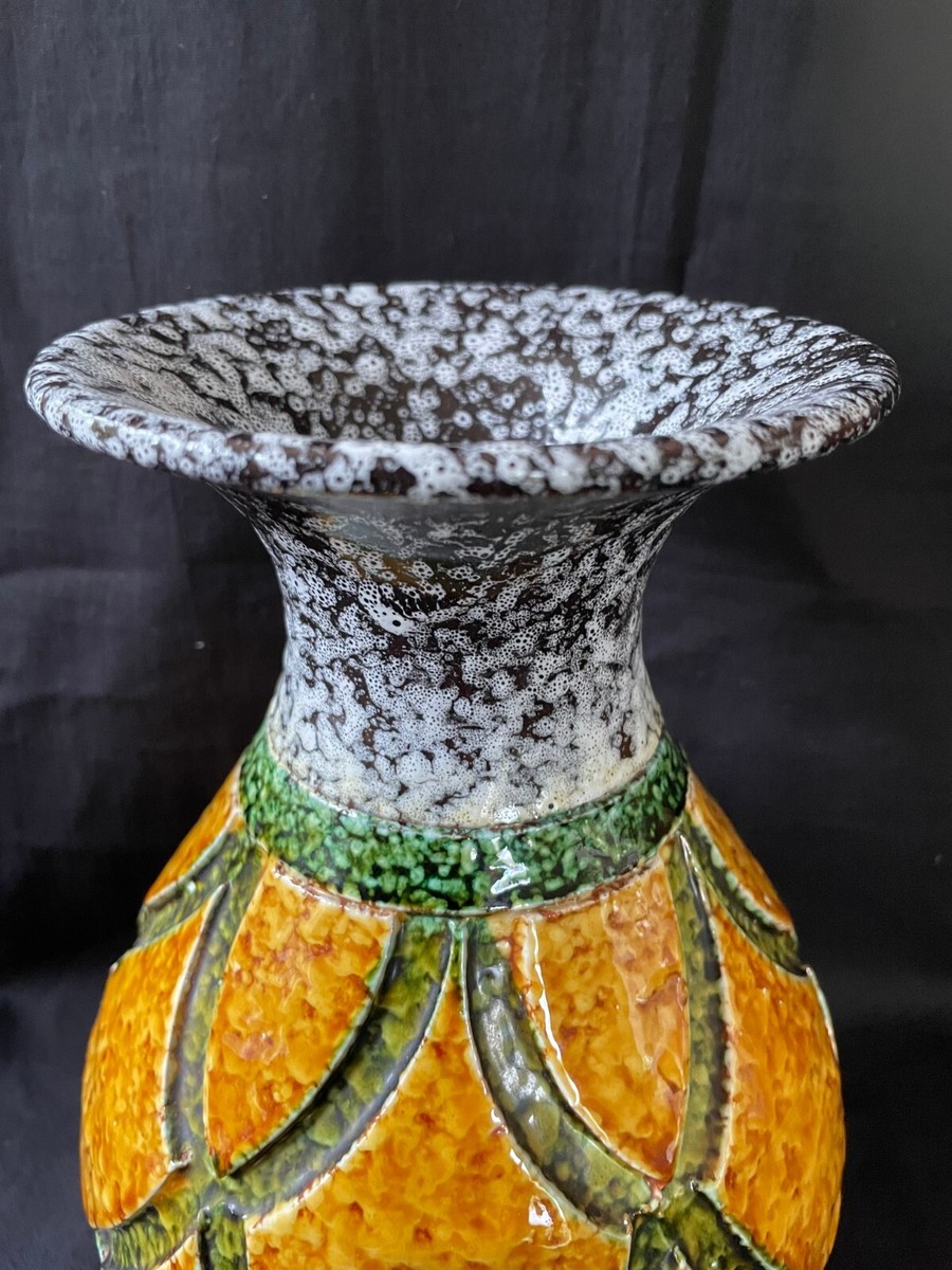 Large MCM Vase New Renaissance Nuovo Rinascimento, Yellow and