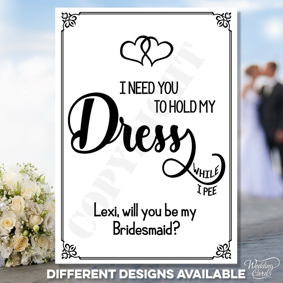 Will you be my Bridesmaid Card Maid of honour Invite Dress Hold Pee Envelope Fun | eBay Will you be my Bridesmaid Card Maid of honour Invite Dress Hold Pee Envelope Fun | eBay