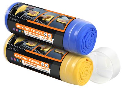Premium Shammy Towel for Car, Super Absorbent 2 Pack 26''x17'' Car Drying Towel