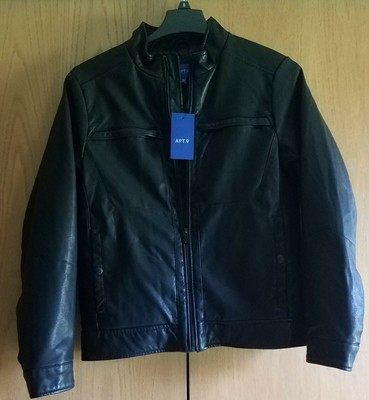Nwt Apt 9 Mens Faux Leather Midweight Moto Er Jacket Coat Size Small - Apt 9 Mens Leather Jacket Nwt Apt 9 Mens Faux Leather Midweight Moto Er Jacket Coat Size Small - Apt 9 Mens Leather Jacket