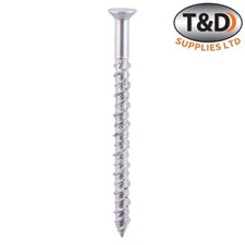 Timco 100 Pack TX Masonry Screws - 6.0x80mm Countersunk Concrete & Brick Fixings